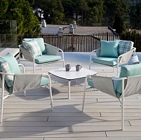 Contemporary table NUAaluminumaluminum basesquare