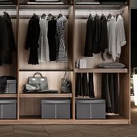 Leather storage box GABRYbathroomwith lidfor cabinets