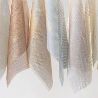 Plain sheer curtain fabric CLAREpolyesterfire-ratedacoustic