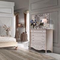 Traditional chest of drawers PRESTIGElacquered woodnot specifiedwhite