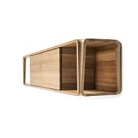 Wall-mounted shelf PRIMUMcontemporaryoaksolid wood
