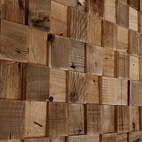 Wooden wall cladding panel Cube Salvaged Pineindoorgluedrustic