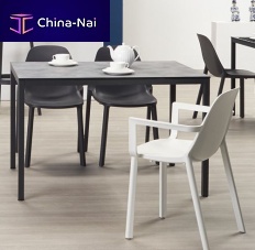 Contemporary table Mirtosteellaminatesteel base