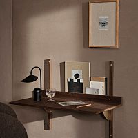 Wall-mounted desk Sectorcontemporaryoakstraight