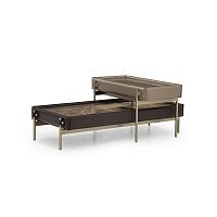 Contemporary nesting tables V216/C | V216/Lleathermarblelacquered metal steel base