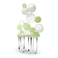 Original design sideboard table Cloudmarblepolished stainless steel basewith mirror