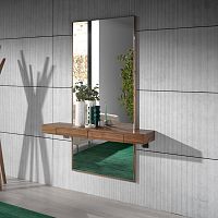 Contemporary sideboard table 3235walnutrectangularwith drawer