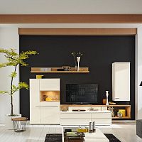Contemporary TV wall unit ATERNOwood veneermodularwith storage