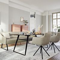 Contemporary dining table JUSTB! SP100HPLoak baserectangular