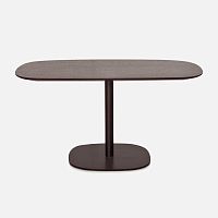 Contemporary coffee table TAB WORKlacquered glassoakwood veneer