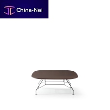 Contemporary coffee table MANTAwoodenmetal baserectangular