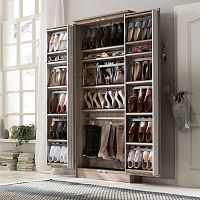 Contemporary shoe rack MFCwith hinged door45 pairs