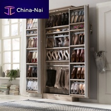 Contemporary shoe rack MFCwith hinged door45 pairs