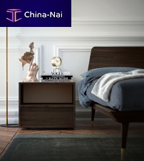 Contemporary bedside table MILAN 2019woodenrectangularwith storage compartment