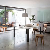 Contemporary table SMART glassironiron base