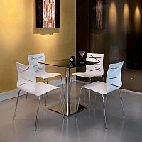 Contemporary table PRISCILLAglasssquarefolding