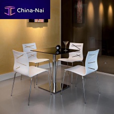 Contemporary table PRISCILLAglasssquarefolding