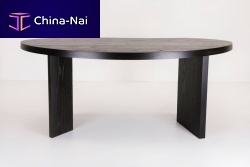 Contemporary desk CHENEoakashpanel end