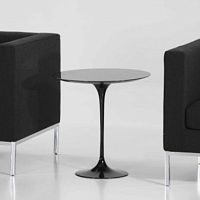 Contemporary table KUBO - 1Aglassglass baseround