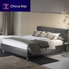 Double bed MISTRALcontemporaryupholsteredwith headboard