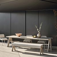 Contemporary table JOI OPEN AIRDuctal® UHP concreteiroko baserectangular