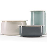 Contemporary coffee table HELIOSlacquered metalmarbleceramic