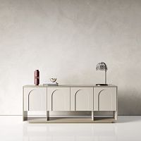 Contemporary sideboard Palladiolacquered woodmetalwith built-in lighting