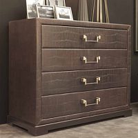 Contemporary chest of drawers MIDAleatherupholsterednot specified