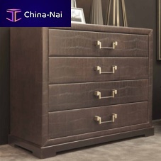Contemporary chest of drawers MIDAleatherupholsterednot specified