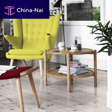 Contemporary side table pp35 solid woodwooden baseround