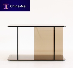Contemporary sideboard table LUCENTtempered glassrectangularhome