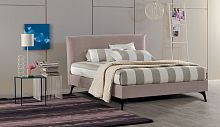 Double bed FANNYtraditionalupholsteredwith headboard