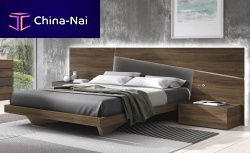 Double bed Cosmo by EOS. 019 � TOKYOcontemporarywith headboardwith integrated bedside table