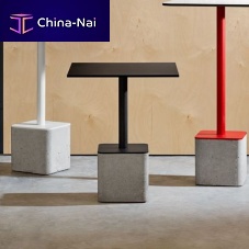 Contemporary table GUS melaminesteel baseconcrete base