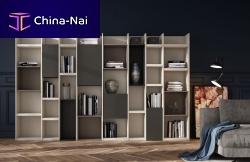 Free-standing bookcase SINTESISmodularhighcontemporary