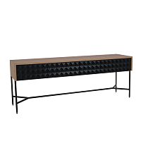 Contemporary sideboard table HAILEYsolid woodmetal baserectangular
