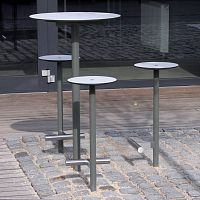 Contemporary high bar table BISTROTHPLgalvanised steel baseround