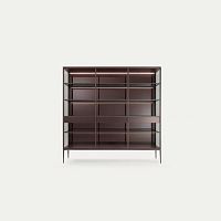 Free-standing bookcase ALAMBRAcontemporaryoakaluminum