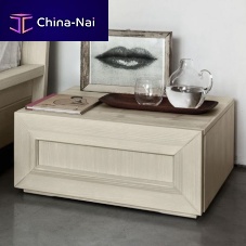 Contemporary bedside table woodenrectangularwith drawer