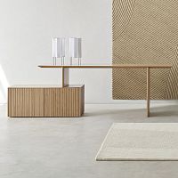 Free-standing desk VELASCA EXTENSIBLEcontemporaryoakwalnut