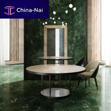 Contemporary table PLUVIOmetalbronzemarble