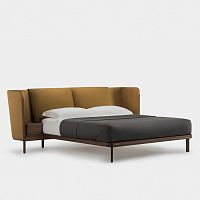 King size bed Low Dubois Bedqueen sizecontemporaryupholstered