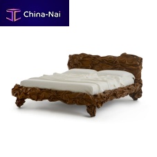 Double bed Grinzaoriginal designupholsteredwith headboard
