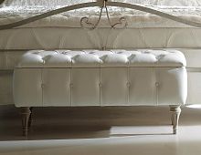 Classic bed bench CAMELOTfabricbeechleather