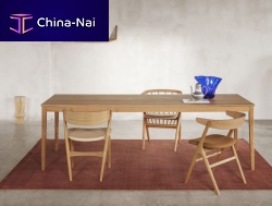 Scandinavian design dining table Sibast No 2oaklacquered MDFoak base