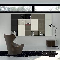 Modular bookcase LIVING TETRIXwall-mountedfloor-to-ceilingcontemporary