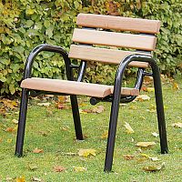 Contemporary chair HILLESHEIMindoorwoodenpowder-coated steel base