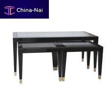 Contemporary nesting tables DTAGIbeechglassbeech base