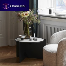 Contemporary side table Svip aluminumsteel baseround