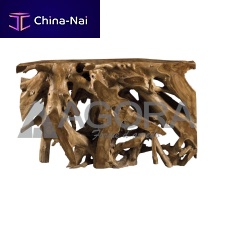 Organic design sideboard table ROOTS teakteak baserectangular